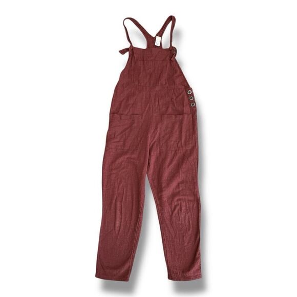 L*Space Cali Currant 100% Cotton Cropped Jumpsuit Size Medium - Picture 2 of 8